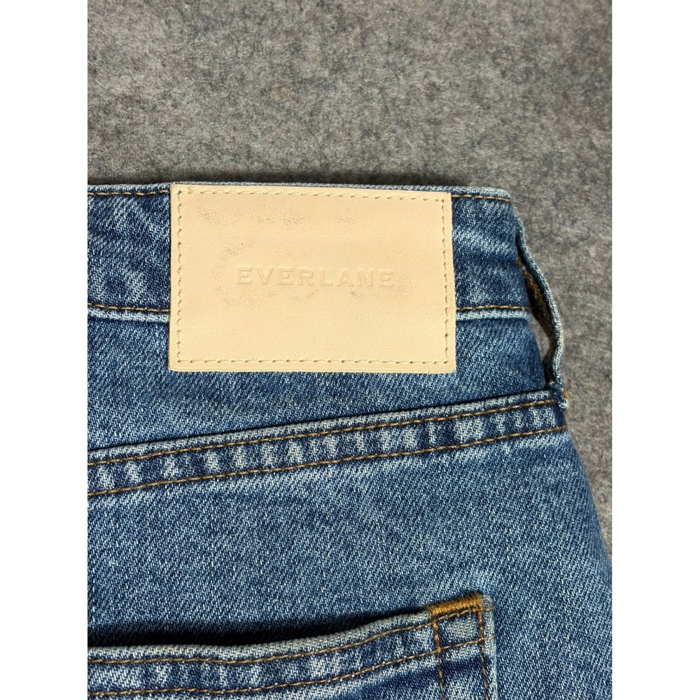Everlane The Denim Pencil Skirt Blue Button Front Stretch Size 29 Womens - Picture 7 of 7
